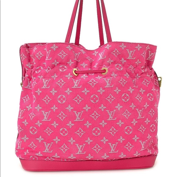 Louis Vuitton Bag Pink Denim Neverfull - Picture 2 of 14